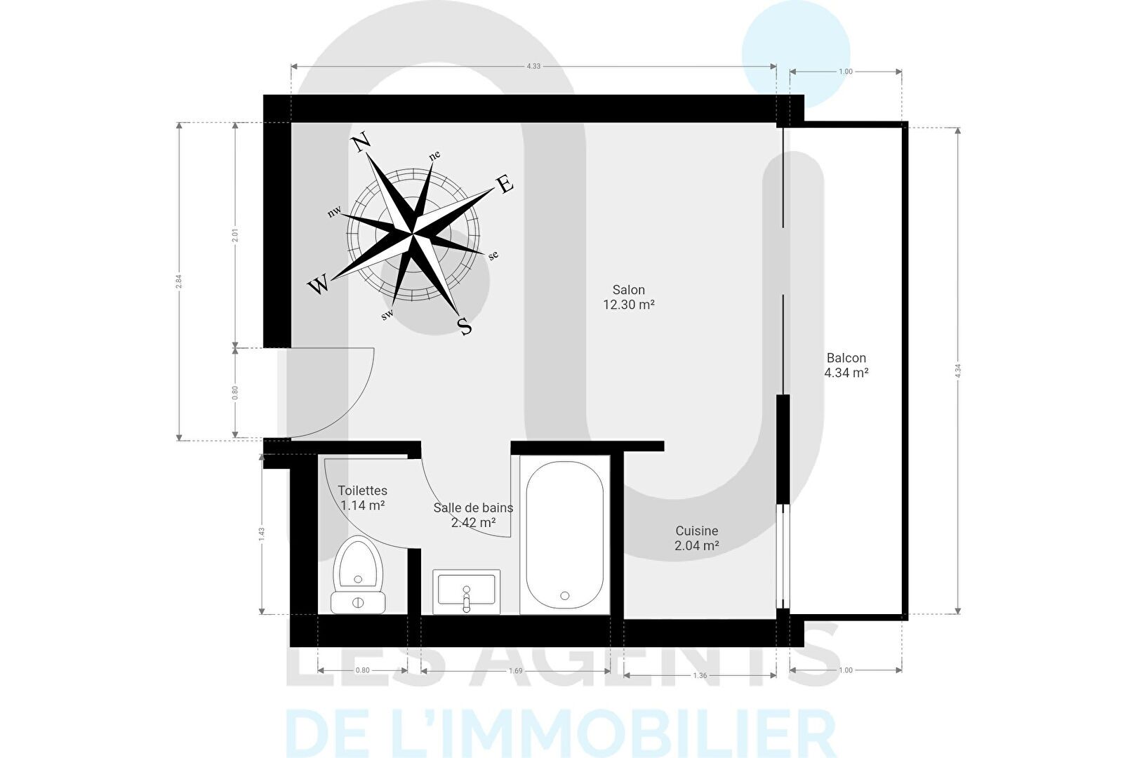 Vente Appartement Puteaux 1 pièces 18 m² - Photo principale