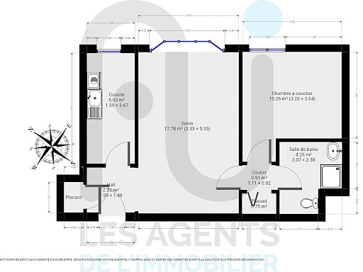 Vente Appartement Puteaux 2 pièces 42 m² - Photo 1