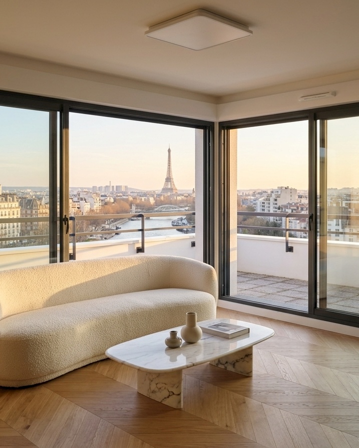 Estimer un appartement avec vue Tour Eiffel ou sur la Seine à Puteaux : quel surprix au m² ?
